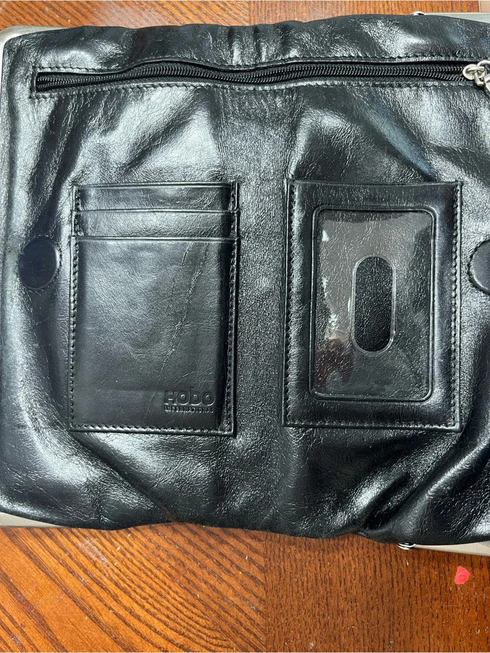 Hobo clutch Black Leather wallet